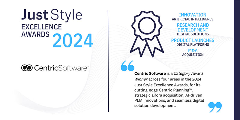 Centric 软件赢得 Just Style 认可并荣获 4 项大奖 | PLM产品 | 赛趋科